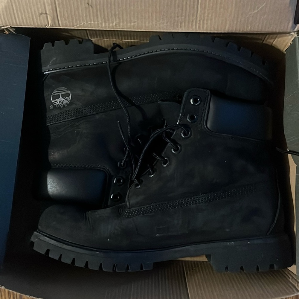 - Black Timberland Boots, Size 9.5 Men’s